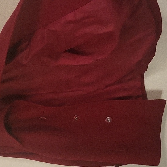 Vintage Lane Bryant Double Breasted Deep Red Peacoat sz 14/16 Lined, Wool Blend - Picture 14 of 14